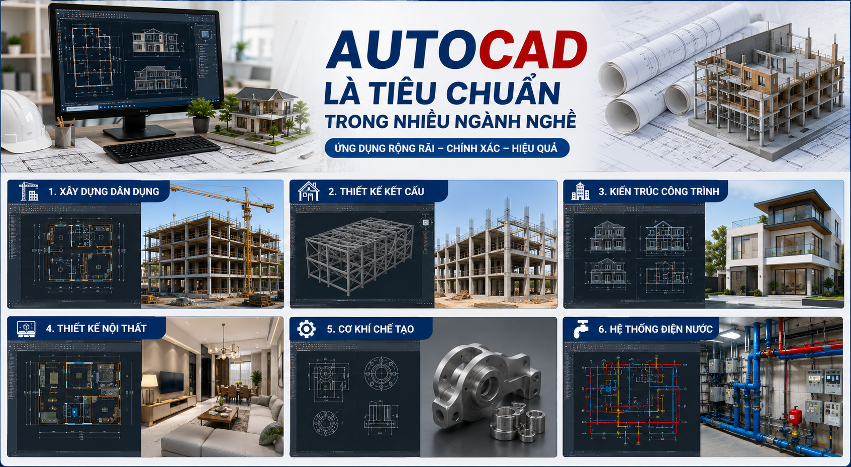 AutoCAD Là Tiêu Chuẩn Trong Nhiều Ngành Nghề