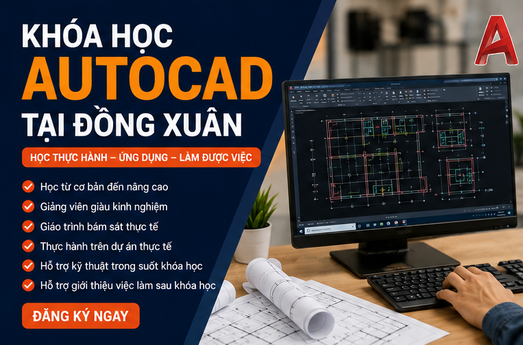 khóa học Autocad tại Đồng Xuân