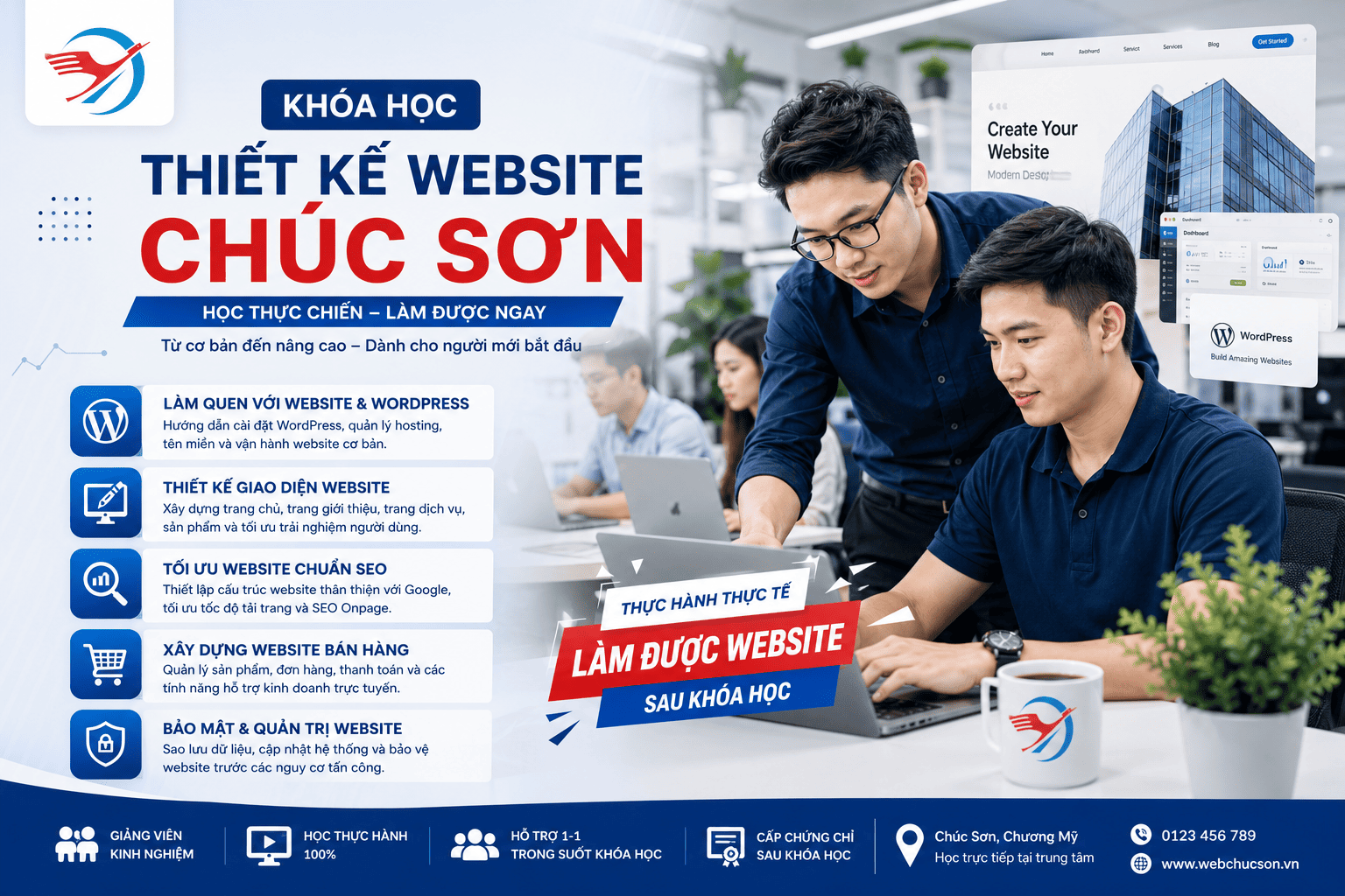 Khóa học thiết kế website Chúc Sơn