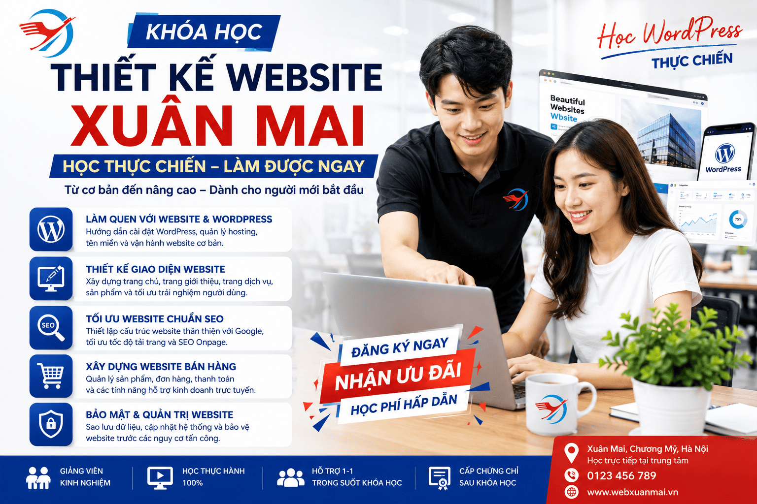 Khóa học thiết kế website Xuân Mai