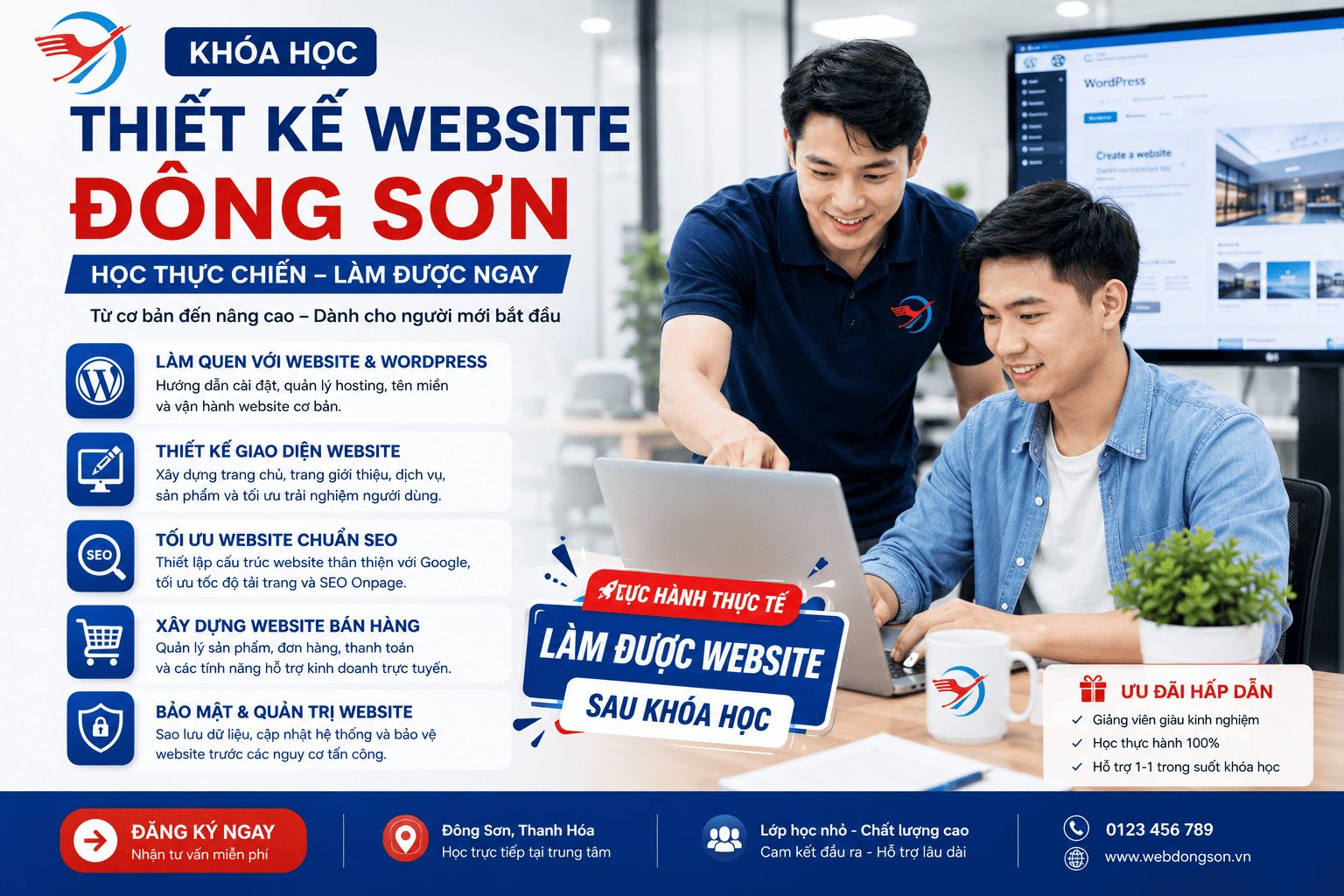 Khóa học thiết kế website Đông Sơn