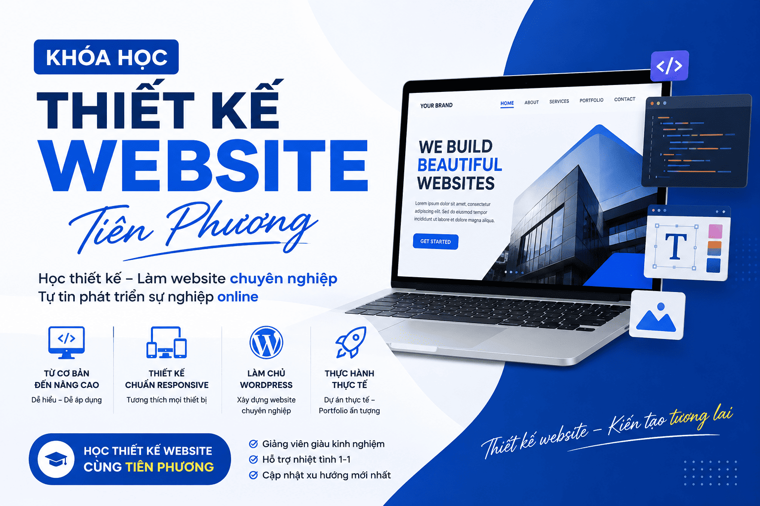 Khóa học thiết kế website Tiên Phương