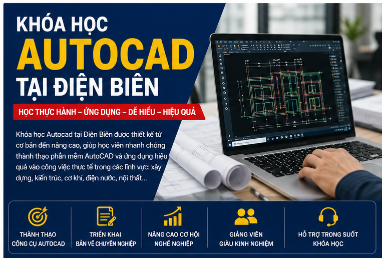 Khóa học Autocad tại Điện Biên