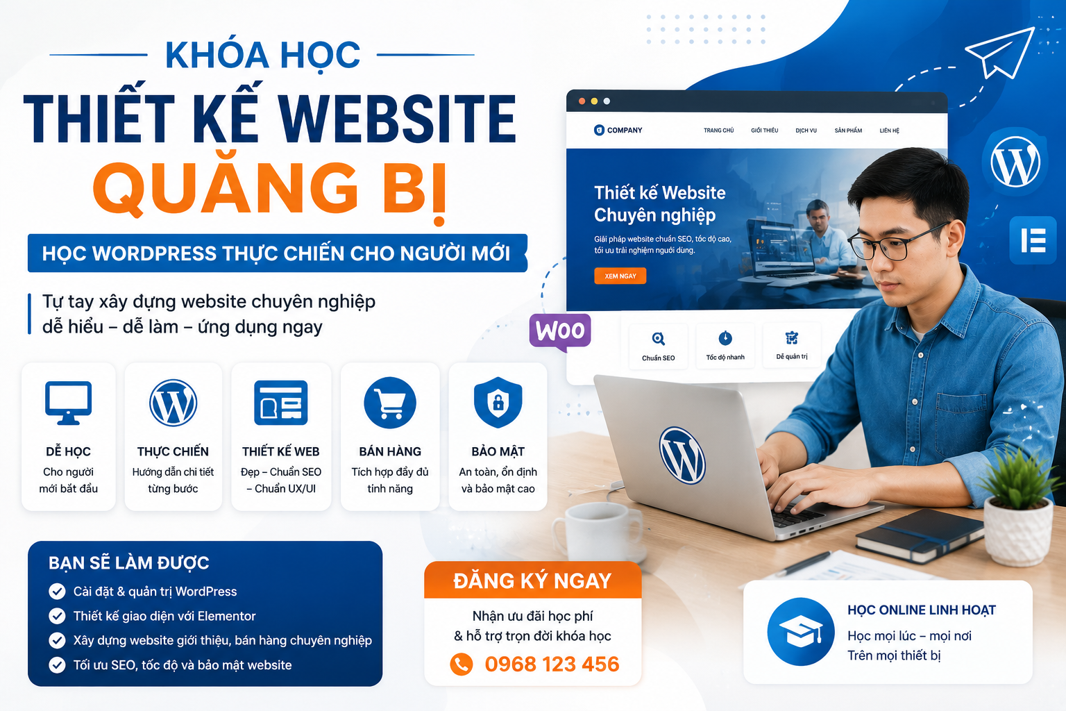 Khóa học thiết kế website Quảng Bị
