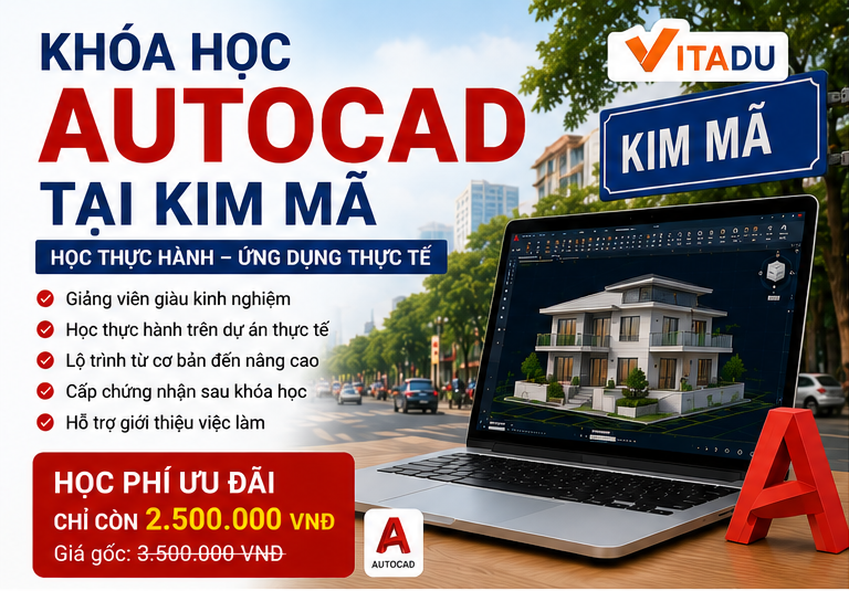 khóa học Autocad tại Kim Mã