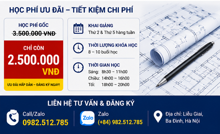 Nếu bạn đang tìm kiếm khóa học Autocad tại Liễu Giai chất lượng, chương trình đào tạo thực tế và học phí hợp lý thì Vitadu là địa chỉ đáng tin cậy.