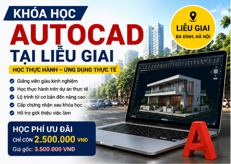 Nếu bạn đang tìm kiếm khóa học Autocad tại Liễu Giai chất lượng, chương trình đào tạo thực tế và học phí hợp lý thì Vitadu là địa chỉ đáng tin cậy.