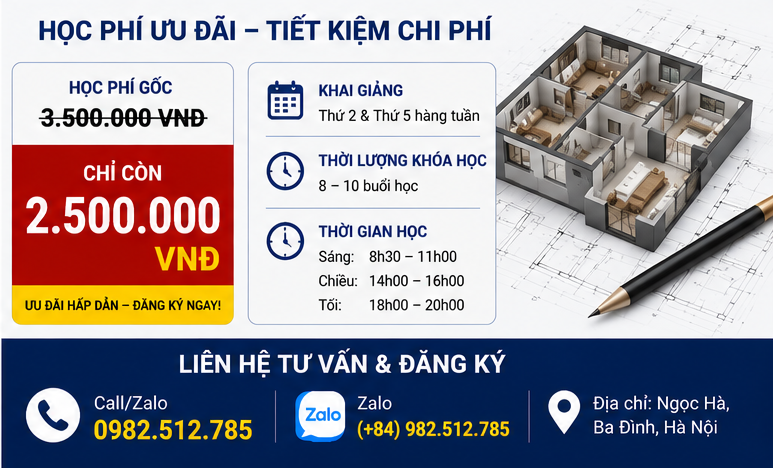 khóa học Autocad tại Ngọc Hà