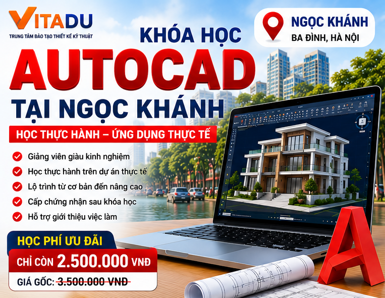 khóa học Autocad tại Ngọc Khánh
