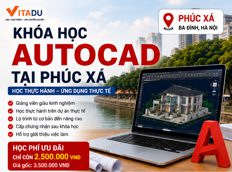 khóa học Autocad tại Phúc Xá