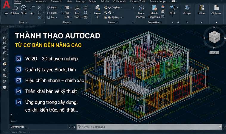 Khóa học Autocad tại Hàng Gai