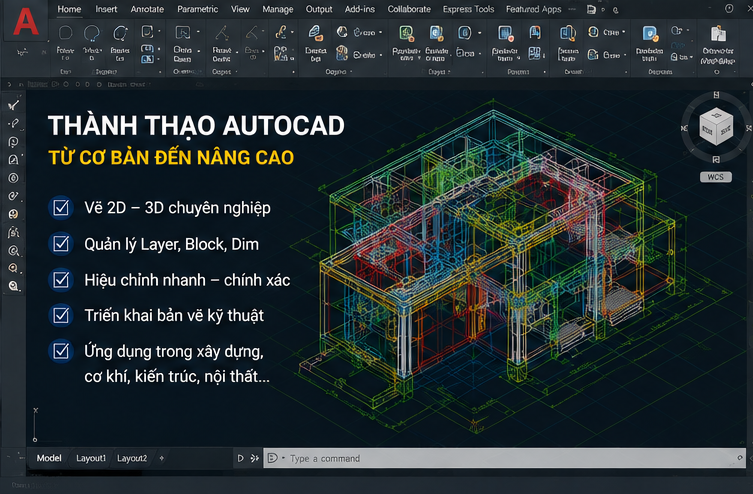 khóa học Autocad tại Hàng Mã