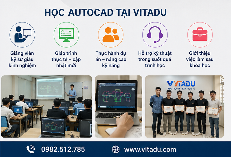 khóa học Autocad tại Chương Dương