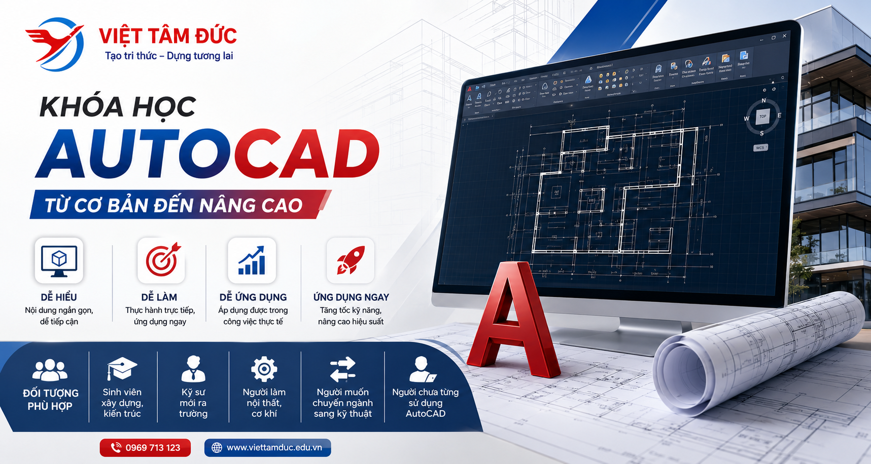 Đối tượng phù hợp với khóa học AutoCad