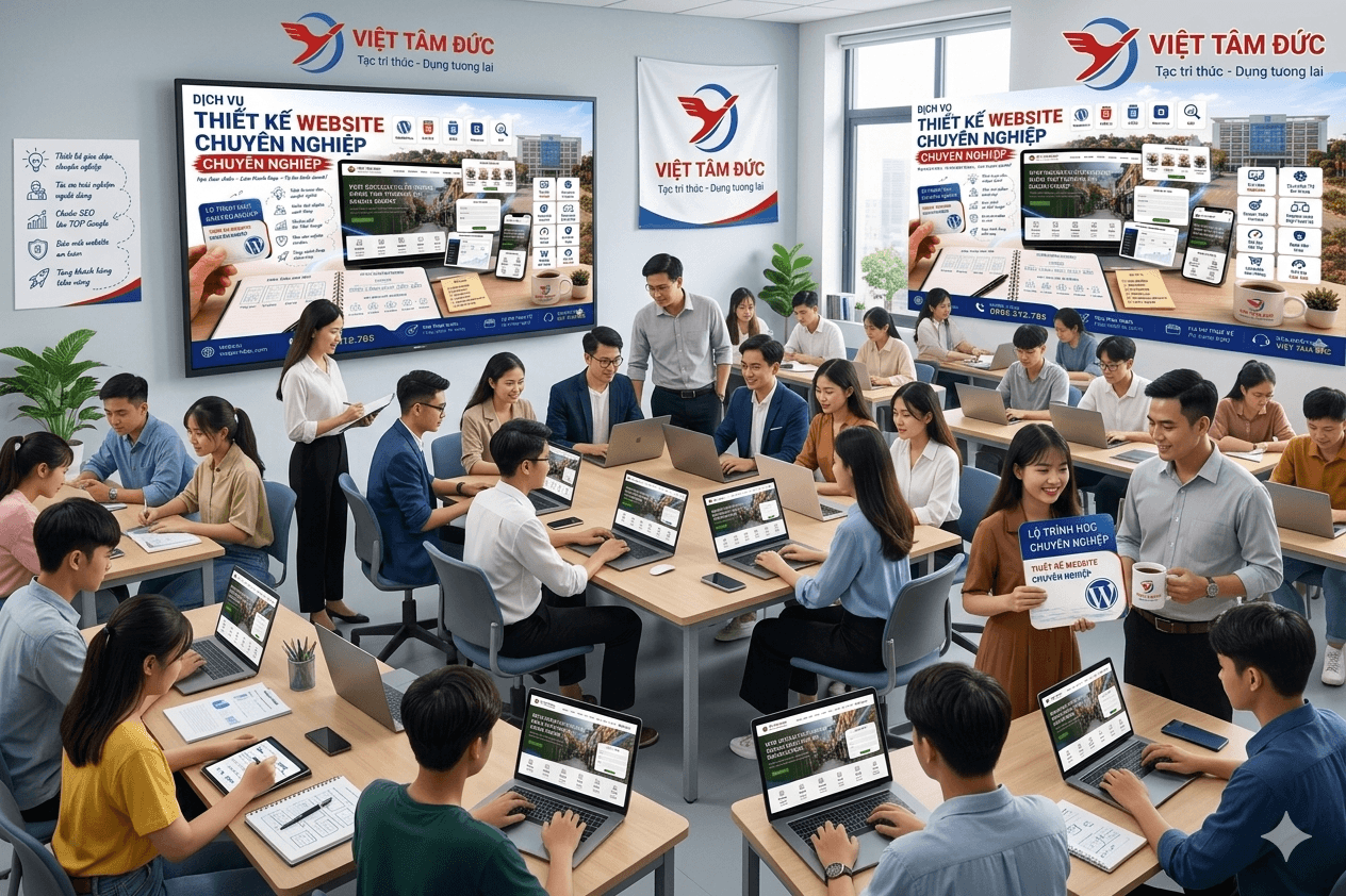 Khóa học thiết kế website tại VITADU