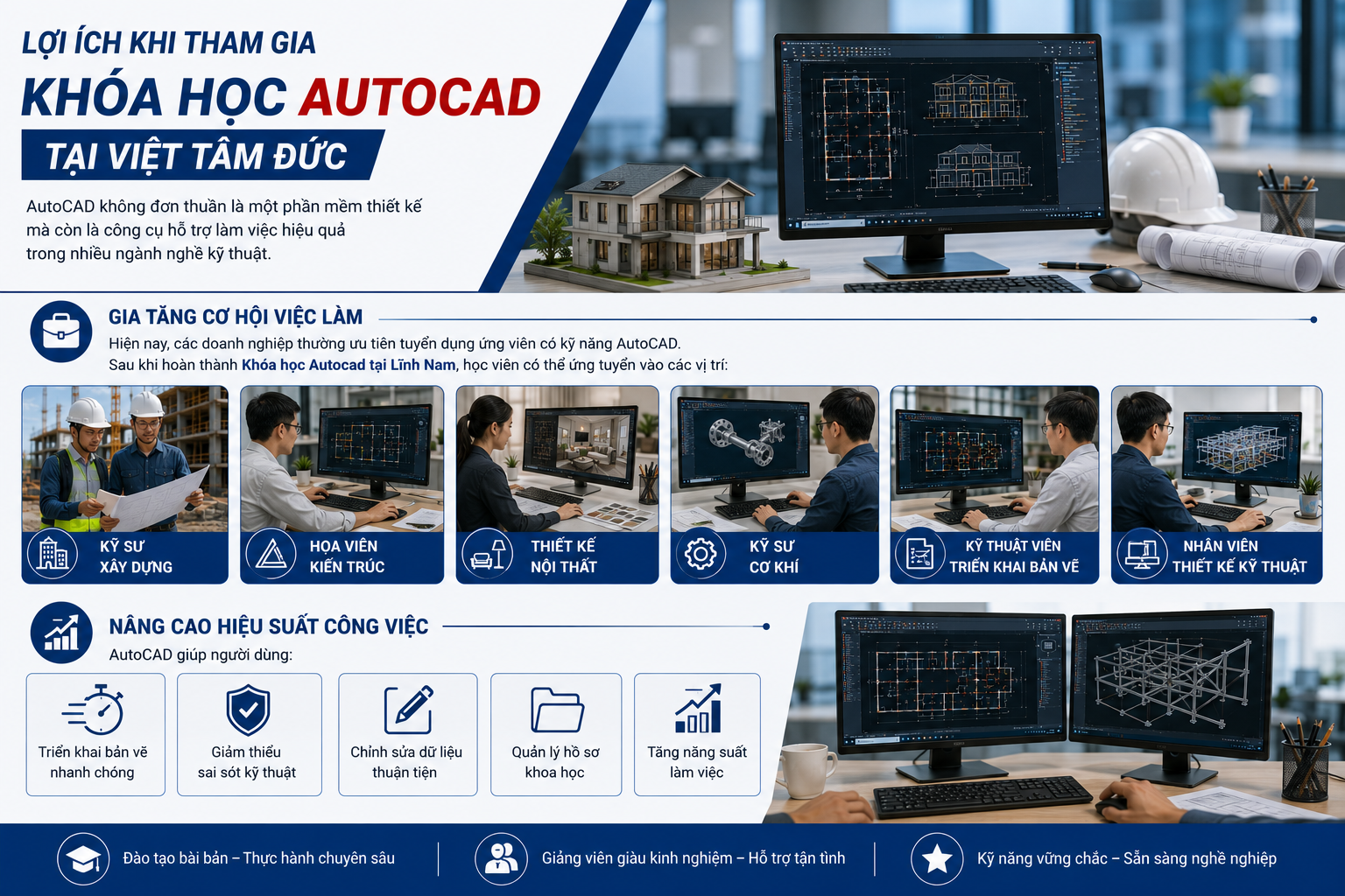 Lợi ích khi tham gia Khóa học Autocad tại Việt Tâm Đức