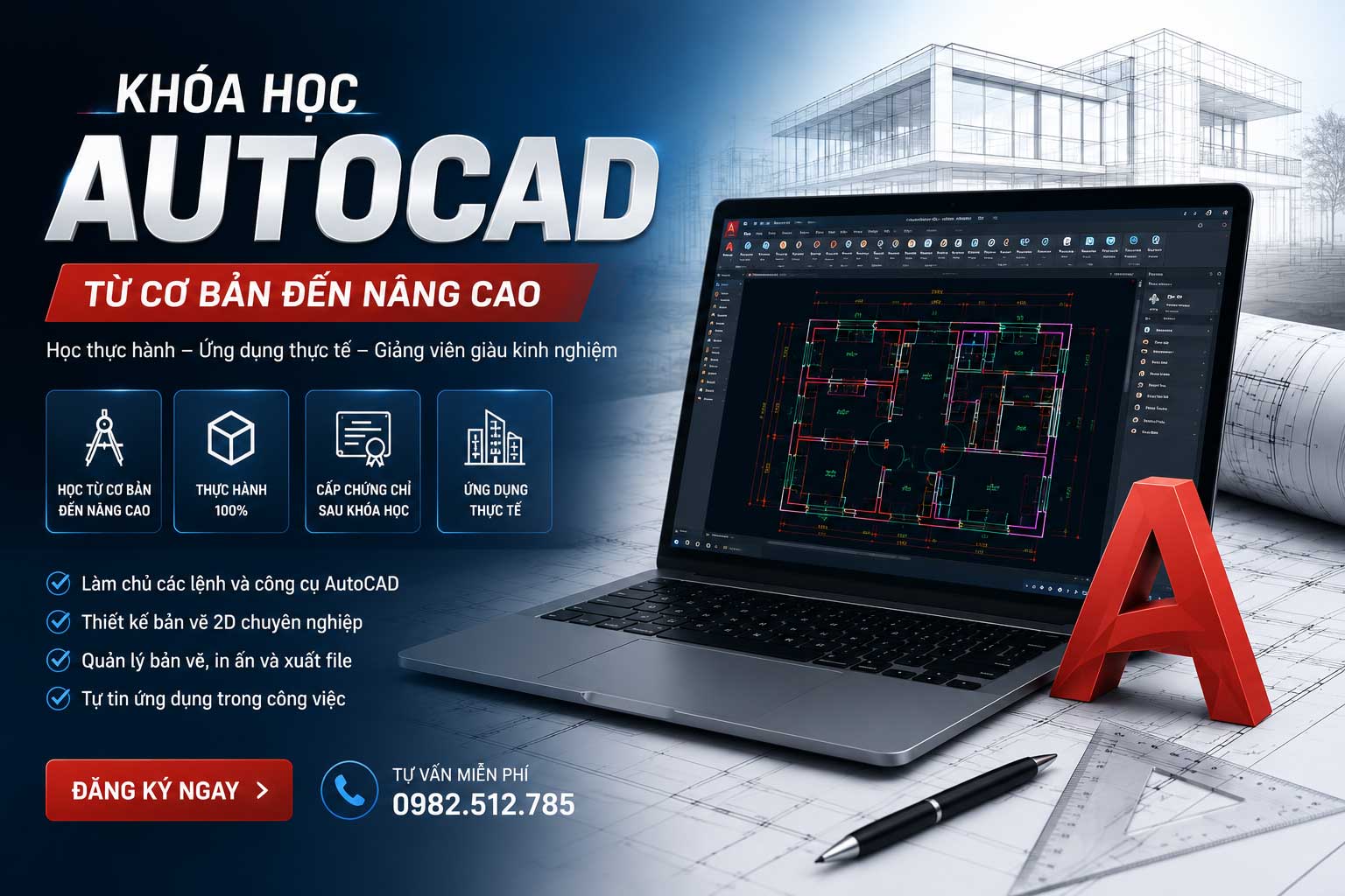 Khóa học Autocad tại Đức Thắng dành cho sinh viên và người đi làm
